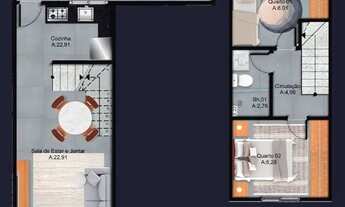 Imagem: CASA COM 54.84 m² - TUPI - PRAIA GRANDE