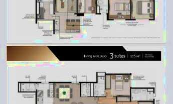 Imagem 6: Aptos com 3 e 4 dorms com plantas de 88m e 115m com 2 vagas de garagem. Lazer c