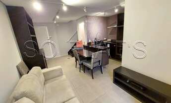 Imagem 6: Lindo Flat mobiliado c/ serviços e vaga, em Moema para locação. Com entrada imediada e sem