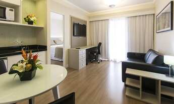 Imagem: Flat no estilo residence com cozinha em