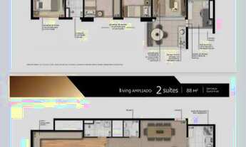 Imagem 7: Aptos com 3 e 4 dorms com plantas de 88m e 115m com 2 vagas de garagem. Lazer c