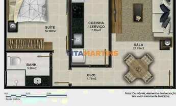 Imagem 3: Apartamento com 1 dormitório à venda, 55 m² por R$ 323.612,19 - Nova São Pedro - São Pedro