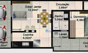 Imagem 3: Casa com 2 dormitórios à venda, 53 m² por R$ 279.900 - Jardim Morumbi - Indaiatuba/SP