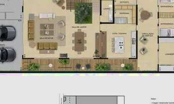 Imagem 6: Casa com 3 suites, sala em dois ambientes, cozinha ampla, piscina e área gourmet - GAVEA