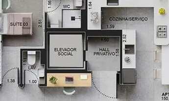 Imagem 4: APARTAMENTO COM 150.66 m² - BOQUEIRÃO - PRAIA GRANDE SP