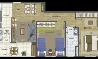 Imagem 6: Apartamento para Venda em Piracicaba, Parque São Matheus, 2 dormitórios, 1 banheiro, 1 vag