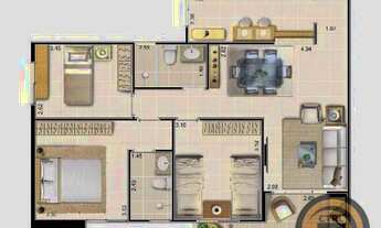 Imagem 2: Apartamento à venda, 94 m² por R$ 450.000,00 - Vila Jaboticabeira - Taubaté/SP