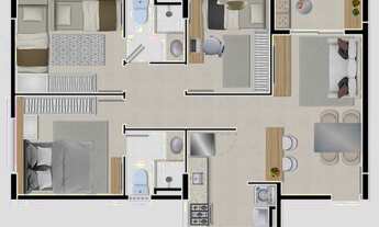 Imagem 4: Apartamento para venda com 99 metros quadrados com 2 quartos em José de Alencar - Fortalez