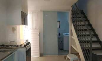 Imagem 3: Kitnets de 25 metros com móveis planejados e eletrodomésticos