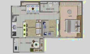 Imagem 4: RRCOD3604 Apartamento 49m² CONDOMÍNIO ACQUA PARK - BARUERI - 2 Dorms - 1 Vaga - OPORTUNIDA
