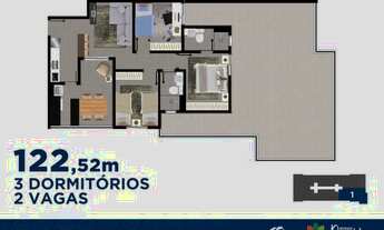 Imagem 3: Apartamento Urbanova 3 Dormitórios (Suíte) e Varanda Ampla, Piscina - Entrada Parcelada Ac