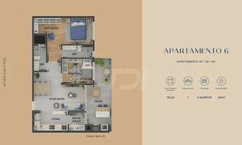 Imagem 2: Apartamento com 2 dormitórios (1 suíte) à venda, 78 m² por R$ 786.223 - Mercês - Curitiba