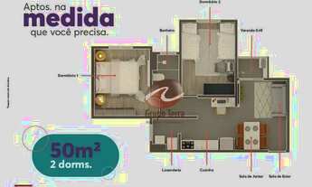 Imagem 4: Apartamento com 2 dormitórios à venda, 50 m² por R$ 239.500 - Loteamento Jardim Sol Nascen