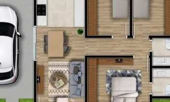 Imagem 4: Casas em Condomínio Fechado com 3 Quartos Sendo 1 Suíte