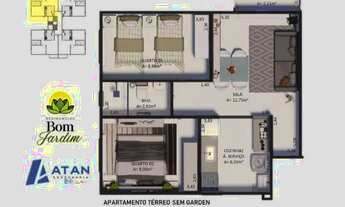 Imagem 6: Apartamento para venda possui 60 metros quadrados com 2 quartos em Águas Lindas - Ananinde