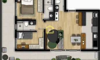 Imagem 6: Apartamento à venda 2 Quartos 1 Suite 1 Vaga 61.61M² Bacacheri Curitiba - PR