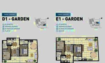 Imagem 6: Apartamento garden com 2 suítes a venda no Residencial Diamond São Mateus em Juiz de Fora