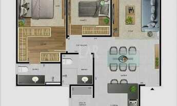 Imagem 2: Apartamento à venda, 2 quartos, 1 suíte, 2 vagas, Castelo - Belo Horizonte/MG