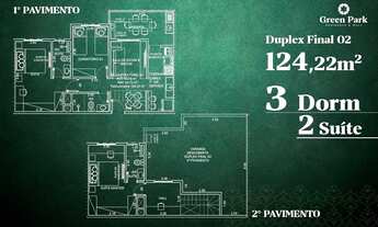 Imagem 3: Cotas de Apartamento - Venda Parque Industrial Cobertura Duplex 116m², 3 dormitórios 2 suí