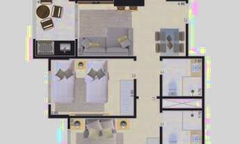 Imagem 2: Apartamento para venda com 67 metros quadrados com 2 quartos em Jardim Praia Grande - Mong