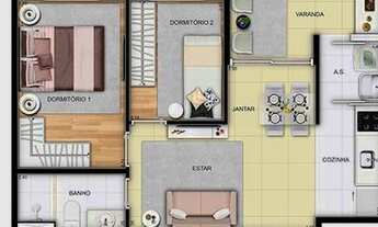 Imagem 7: Apartamento para venda com 45 metros quadrados com 2 quartos em Centro - Diadema - SP