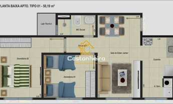 Imagem 14: Apartamento 02 Quartos - Plano Diretor Sul