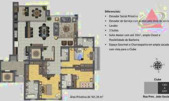 Imagem 3: Apartamento com 3 dormitórios à venda, 161 m² por R$ 1.367.000,00 - Morro do Espelho - São