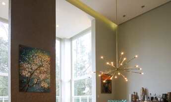 Imagem 6: Apartamento Mobiliado vista para o Parque Burle Marx com living pé direito duplo, 4 suites