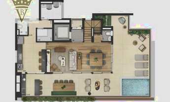 Imagem 2: Cobertura com 4 dormitórios à venda, 325 m² por R$ 7.700.000,00 - Pinheiros - São Paulo/SP