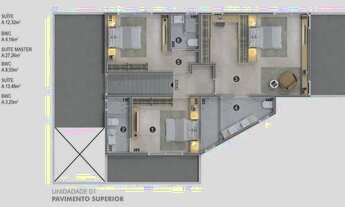 Imagem 5: Casa para venda tem 210 metros quadrados com 4 suites, sendo uma suite no térreo