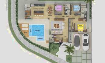 Imagem 6: *Espetacular ** Casa Térrea de Esquina c/ Piscina - Condomínio Santa Mônica Caçapava