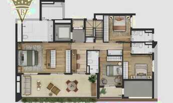 Imagem 3: Cobertura com 4 dormitórios à venda, 325 m² por R$ 7.700.000,00 - Pinheiros - São Paulo/SP