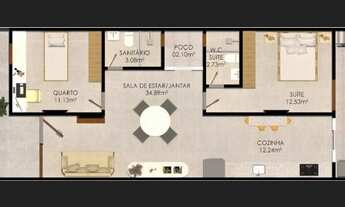 Imagem 2: Vendo excelente casa com piscina sendo 2/4 e uma suíte