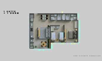 Imagem 2: Apartamento a venda com 2 dormitórios sendo 1 suíte no São Vicente Homeclub em Itajaí