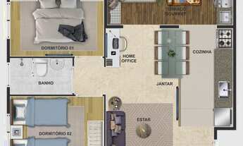 Imagem 5: Apartamento para venda possui 48 metros quadrados com 2 quartos em Jardim São Carlos - Sor