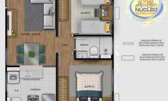 Imagem 2: Apartamento com 2 dormitórios à venda, 39 m² por R$ 187.990,00 - João Costa - Joinville/SC