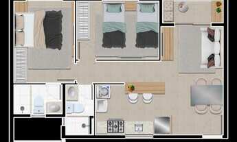 Imagem 3: Apartamento para venda com 99 metros quadrados com 2 quartos em José de Alencar - Fortalez