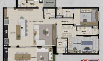 Imagem 4: LANÇAMENTO: Edifício THZ: Apartamentos com 2 ou 3 suítes à venda, 132 m² - Jardim Botânico