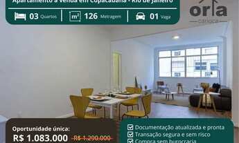 Imagem 1: Apartamento com 3 quartos à venda, 126 m² por R$ 1.083.000 - Copacabana - Rio de Janeiro/R