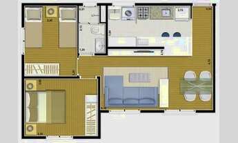Imagem 3: Apartamento com 2 dormitórios para alugar, 52 m² por R$ 1.780,00/mês - Villa Flora Hortola