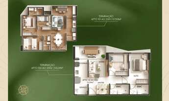 Imagem 2: Praça dos Ipês | Na ENCRUZILHADA | 2 Quartos (1 Suite) | 53m