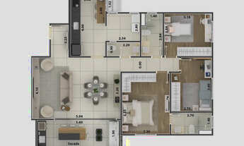 Imagem 2: Alto Padrão com 3 dormitórios - 632.800,00