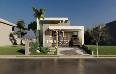 Imagem 2: LINDA CASA TÉRREA EM CONSTRUÇÃO COM AT=300 M² E AC= 185 M² EM CONDOMÍNIO RESERVA JATOBAS E