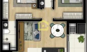 Imagem 3: Apartamento à venda 2 Quartos 1 Suite 1 Vaga 61.61M² Bacacheri Curitiba - PR