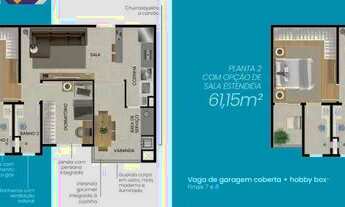 Imagem 5: Lançamento próximo ao CenterVale - 2 dormitórios, varanda gourmet, hobby box, 2 vagas de g