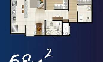 Imagem 2: Apartamento - Jardim Califórnia - Residencial Verano Home Resort - 58m² - 2 Dormitórios