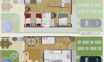 Imagem 6: Casa de condomínio sobrado para venda possui 59 metros quadrados com 2 quartos