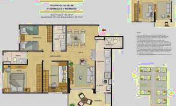 Imagem 4: Apartamento para venda possui 85 metros quadrados com 3 quartos