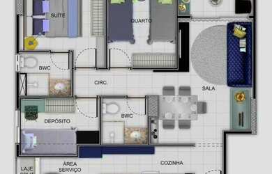 Imagem 3: Imóvel para venda tem 62 metros quadrados com 3 quartos em Cordeiro - Recife - PE