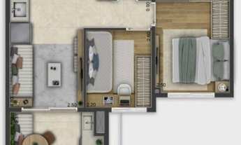 Imagem 2: Apartamento a venda 2 dormitórios com vaga a 350m da Estação Penha